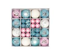 Christmas Baubles, 44 pcs Christmas Balls Ornaments for Christmas Tree Small Shatterproof Hanging Ball Baubles for Xmas Holiday Wedding Party Decorations Home Festival Decors, Christmas Decorations B