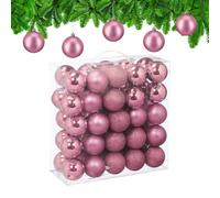 Christmas Baubles 50-Piece Ornaments Decoration Classic Holiday Plastic 6cm
