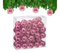 Christmas Baubles 50-Piece Ornaments Decoration Classic Shiny Holiday Plastic