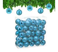Christmas Baubles 50-Piece Ornaments Decoration Matte Shiny Holiday Plastic