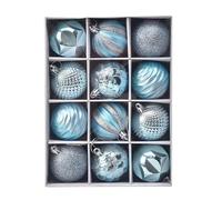 Christmas Baubles, 6 cm Shatterproof Baubles in Large Quantities, 12 Piece Christmas Decoration Set, for the Workplace, Dance Parties, Weddings, the Yard, Indoors, Front Doors and