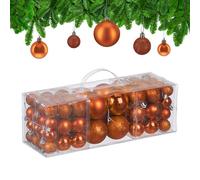 Christmas Baubles 76-Piece Ornaments Decoration Classic Balls Holiday Plastic