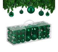 Christmas Baubles 76-Piece Ornaments Decoration Classic Balls Holiday Plastic