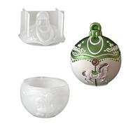 Christmas Baubles Ball Silicone Molds Resin Jar with Lid Easy Demolding for Making Soap Chocolate Elastomer Craft Molds