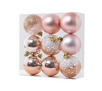 Christmas Baubles Christmas Balls Hanging Ornaments Tree Decorations Baubles Xmas Blue Silver Set Shatterproof Winter Wonderland Theme Large Decorations