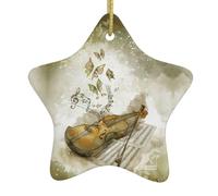Christmas Baubles Christmas Tree Decorations Xmas Tree Decoration Christmas Decorations Butterfly and cello