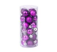 Christmas Baubles decoration 12/24pcs 3-4cm Christmas Tree Decor Ball Bauble Plastic Hanging Ornaments Decorations For Home New Year Navidad(A9-24pcs 3cm)