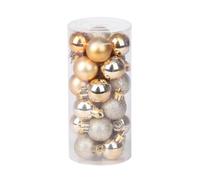 Christmas Baubles decoration 12/24pcs 3-4cm Christmas Tree Decor Ball Bauble Plastic Hanging Ornaments Decorations For Home New Year Navidad(A2-24pcs 3cm)