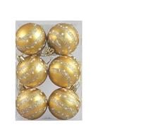 Christmas Baubles decoration 6pcs 6cm Transparent Snow Christmas Balls Pendants For Tree Decoration Clear Baubles Hanging Ornaments Xmas Navidad(Style13)
