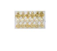 Christmas Baubles decoration 6pcs/box Candy Icicle Christmas Tree DIY Ornaments Xmas Gifts Ball Decoration For Home Navidad(Golden1)