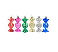 Christmas Baubles decoration 6pcs/box Candy Icicle Christmas Tree DIY Ornaments Xmas Gifts Ball Decoration For Home Navidad(Colors2)
