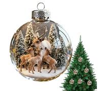 Christmas Baubles Decorations | Clear Pendants Party Decorations Spherical - for Dinner School Restaurant Shopping Mall Wedding Birthday Family Meeting Celebration