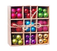Christmas Baubles for Christmas Tree Decoration，99pcs Rainbow Multicoloured Shatterproof Christmas Ball Ornaments,Christmas Tree Decorations, Xmas Party Decor Gift (C)