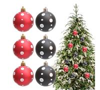 Christmas Baubles Ornaments - Shatterproof Christmas Tree Baubles with Dot Pattern | Spherical Christmas Decoration - 2.5 cm Point for Holidays Indoor Window Home Party Family Party Seasonal D