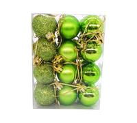 Christmas Baubles Ornaments Xmas Decorations 24 Pieces 30mm Matte Christmas Ball Ornaments Set, Clear Glitter Hanging Decorations, Shatterproof Baubles for Holiday Christmas Tree Home Decor