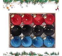 Christmas Baubles, Pack of 12 Festive Velvet Decorations, Unbreakable Velvet Decorations for Home Interior Decoration during Festive Seasons such as Thanksgiving and
