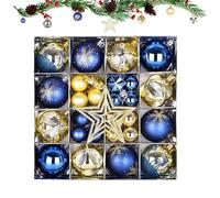 Christmas Baubles - Painted Galvanised Luminous Balls, Shatterproof Tree Decorations with Hooks, Vivid Holiday GlobuUS Decorations, Tree Baubles for Indoor, Front Door, Dance Party, Wedding, H