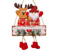 Christmas Baubles Pendants Snowman Reindeer And Designs Cute Indoor And Outdoor Family Holiday Scene Layouts (Red2,One Size)