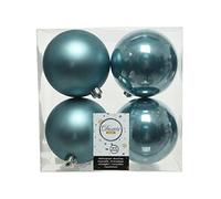 Christmas Baubles Plastic 10 cm x 4 Pieces Christmas Tree Baubles Shatterproof Twilight Blue