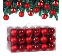 Christmas Baubles Red 54Pcs
