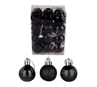 Christmas Baubles Red Green Tree Decorations Set Shatterproof Xmas Balls Ornaments Baubles Hanging Festive Holiday Home Decor Mini Small Tree