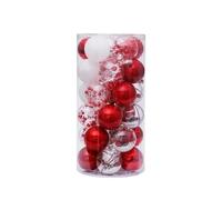 Christmas Baubles Red White Tree Decorations Set Shatterproof Xmas Balls Ornaments Baubles Hanging Festive Holiday Home Decor Extra Large