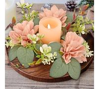 Christmas Baubles Rose Spring Wreaths For Front Door Outside Flower Wreath With Hydrangea Candle Rings Wreaths Artificial Home Wedding Centerpieces Decor For Holiday