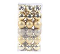Christmas Baubles Sale Clearance Christmas Tree Bauble Hanging Loop Shatterproof Ornamets Personalised Navy Blue Christmas Decorations, Pink Green White Gold Silver Navy (Gold (36pcs/40mm))