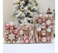 Christmas Baubles Set Including 20 or 29 Pieces with Various Festive Designs for Use in Homes and Commercial Spaces (20pcs B)