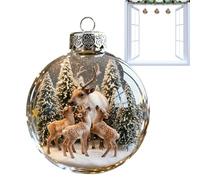 Christmas Baubles - Transparent Pendants Party Decorations, Spherical Decorations | for Home Dinner School Shopping Mall Wedding Birthday Family Meeting Celebration