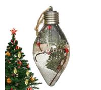Christmas Baubles - Unbreakable Hanging Decoration with LED Lighting, Party Ornaments, Seasonal Decoration for the Interior of the Home, Winter Parties, Window and
