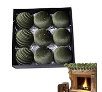 Christmas Baubles, Velvet Ball Decorative Pendant with Hanging Bracket, 9 Pieces, Festive Decoration for Celebrations, Parties, Home, Dorm Activities