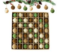 Christmas Baubles, Velvet Tree Decorations, 49 Piece Holiday Hanging Set, Easy to Use, Soft Function, Tool, Accessory