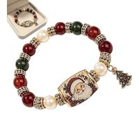 Christmas Beaded Bracelets Adjustable Bangle Festive Beaded Trendy, Se référer au descriptif, Acrylonitrile Butadiene Styrene, No gem