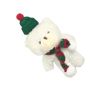 Christmas Bear 4.7Inch Soft Cute Realistic Bear Pendant Decor | Plush Christmas Keychain for Backpacks Mobile Phones Bags Car Keys School Travel
