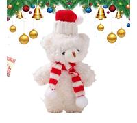Christmas Bear,Christmas Teddy Bear,Cute Cartoon Brown Polar Bear Decorations - 6.3 Inch Soft Plush Cake Topper, Christmas Bear for Birthday, New Year