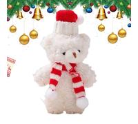 Christmas Bear - Cute Brown White Bear Decorations | Cake Decorations 6.3 Inch Soft Christmas Home Decoration for Birthday Party