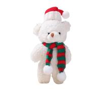 Christmas Bears - Desktop Bear Ornament, White Brown Stuff Bear | Purpose Cute Christmas Decor, Multiple Purpose Childhood Companions for Birthday New Year Christmas Festival Home Cake Toppers