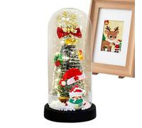 Christmas Bedroom Decor,Decorative Festive Atmosphere Lighting | Glass Dome Ornaments Night Lights,for Living Room Bedroom Table Shelf Lockers Bookshelves