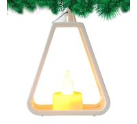 Christmas Bedside Lamp Decorative Flameless LED Christmas Candle Lamp | Electric Candle for Home, Living Room, Bedroom, Bedside, Bookcase, Fireplace, Holiday Decoration, Table, White