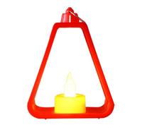 Christmas Bedside Lamp Decorative Flameless LED Christmas Candle Lamp | Electric Candle for Home, Living Room, Bedroom, Bedside, Bookcase, Fireplace, Holiday Decoration, Table, Red