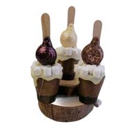 Christmas Belgian Hot Chocolate Stirrers Spoons Sticks with Marshmallow Handmade with Christmas ball (6)
