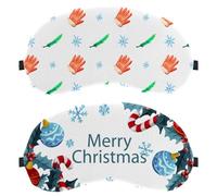 Christmas Bell Candy Background 2-Pack Light-Blocking Soft Breathable Sleep Mask Eye Patch Eye Cover