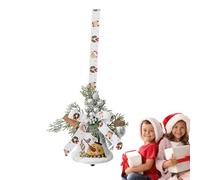 Christmas Bell | Christmas Pendant with Bow - Charm Bells with Needle Pin | for Living Room Bedroom Office Classroom Wall Window Garden Party