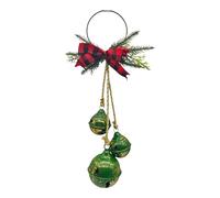 Christmas Bell Decorations - Festive Rustic Bell Decoration | Christmas Tree Hanger with Bow | Decorative Bell Garland for Outdoors, Front Door, Wall, Mantle, New Year, Wedding