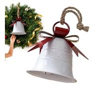 Christmas bell decorations, holiday pendants with bow accent, tree hanging ornaments with festive design, seasonal decoration for home, dining table, classroom, cafe, r