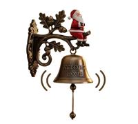 Christmas Bell Decorations, Rustic Farmhouse Welcome Bell, 7.09x7.09 inches Sturdy Indoor Outdoor Holiday Decor for Porch, Garden, Entryway, Kitchen, Yard, Seasonal Displays