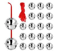 Christmas Bell Jingle: 20 PCS Silver Iron Kitchen Counter Storage Dining Table Service Workshop Bench Layout Craft Project Setup Wedding Party Display