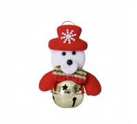 Christmas Bell Ornament Metal Cloth 10x7cm Classic Bell Shape | Iron Frame Decorative Plastic Balls Secure For Tree Table Office Bedroom Party Sign-In Table Multiple Color Choices