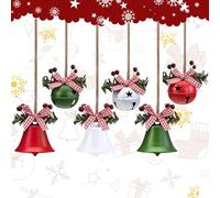 Christmas Bell Ornaments 2024 Xmas Tree Hanging Decorations Christmas Tree Jingle Bell Ornaments, Holiday Decoration for Tree Fireplace